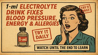 This 1-ml Electrolyte Drink Fixes Blood Pressure, Energy & Allergies (Try It Daily!)