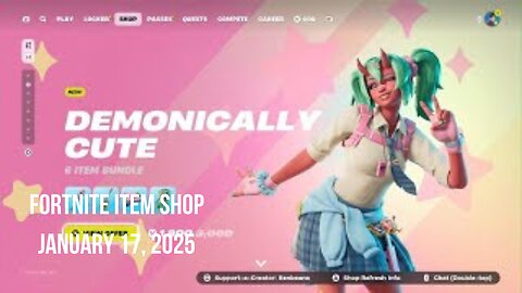 Fortnite Item Shop|January 17, 2025(*New* Demonically Cute Bundle)