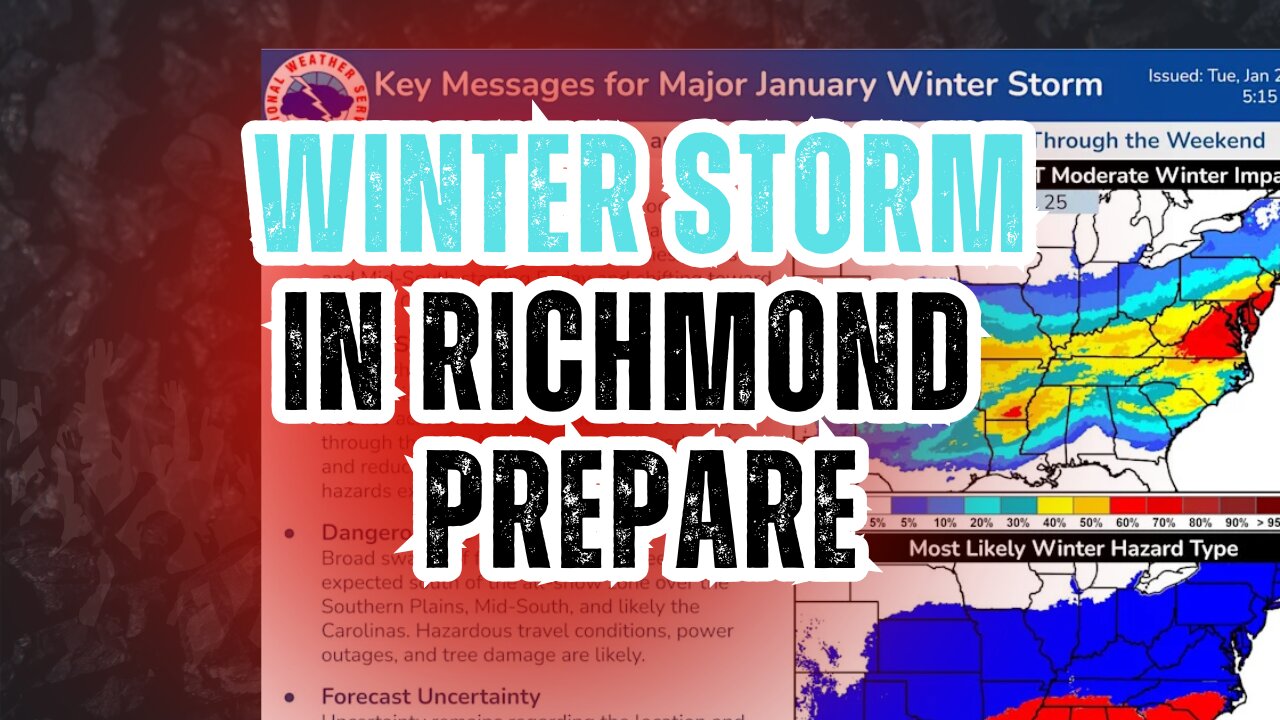 Winter Storm in Richmond w/ Common Sense Practical Prepper
