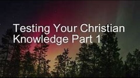 Christian Knowledge Quiz