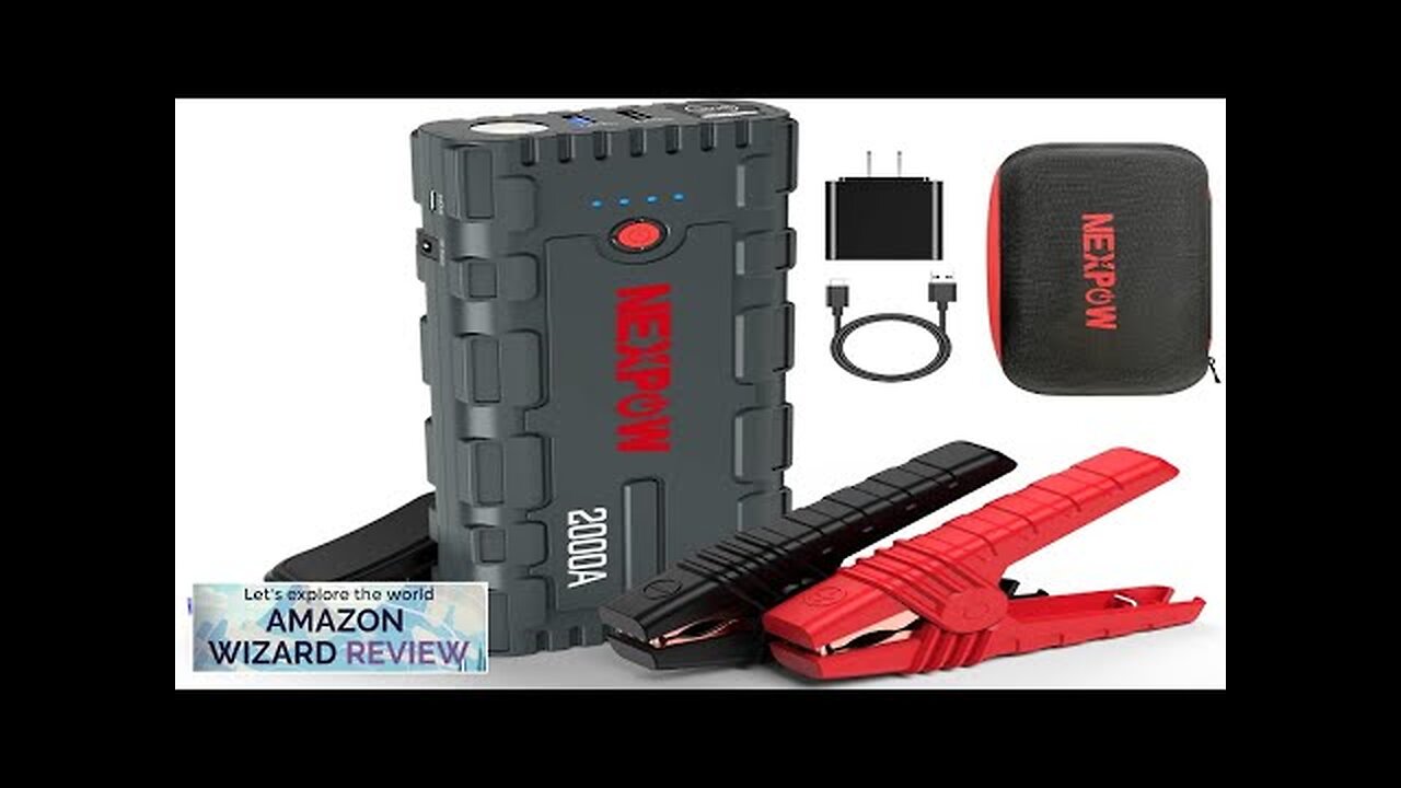 NEXPOW 2000A Peak Car Jump Starter with USB Quick Charge 3.0 (Up Review