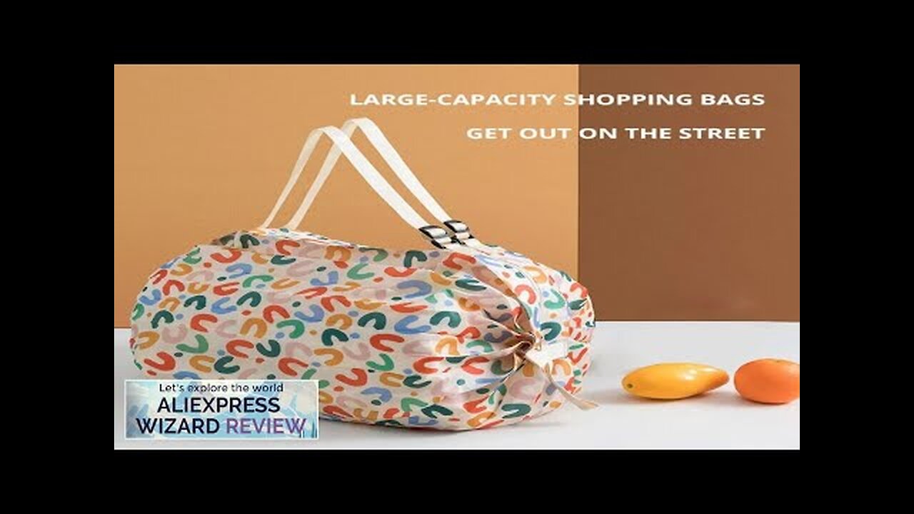 1pc Foldable Shopping Bag Eco-friendly Waterproof Portable Storage Bag Large Capacity Review