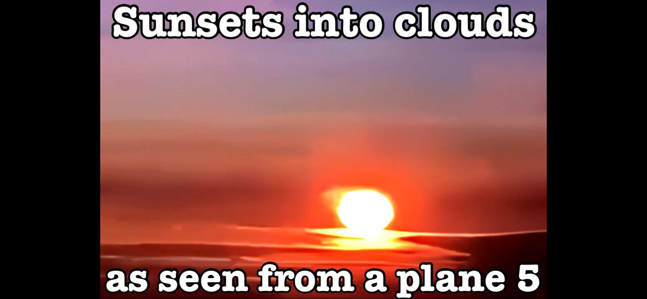 Sunsets into clouds as seen from a plane 5