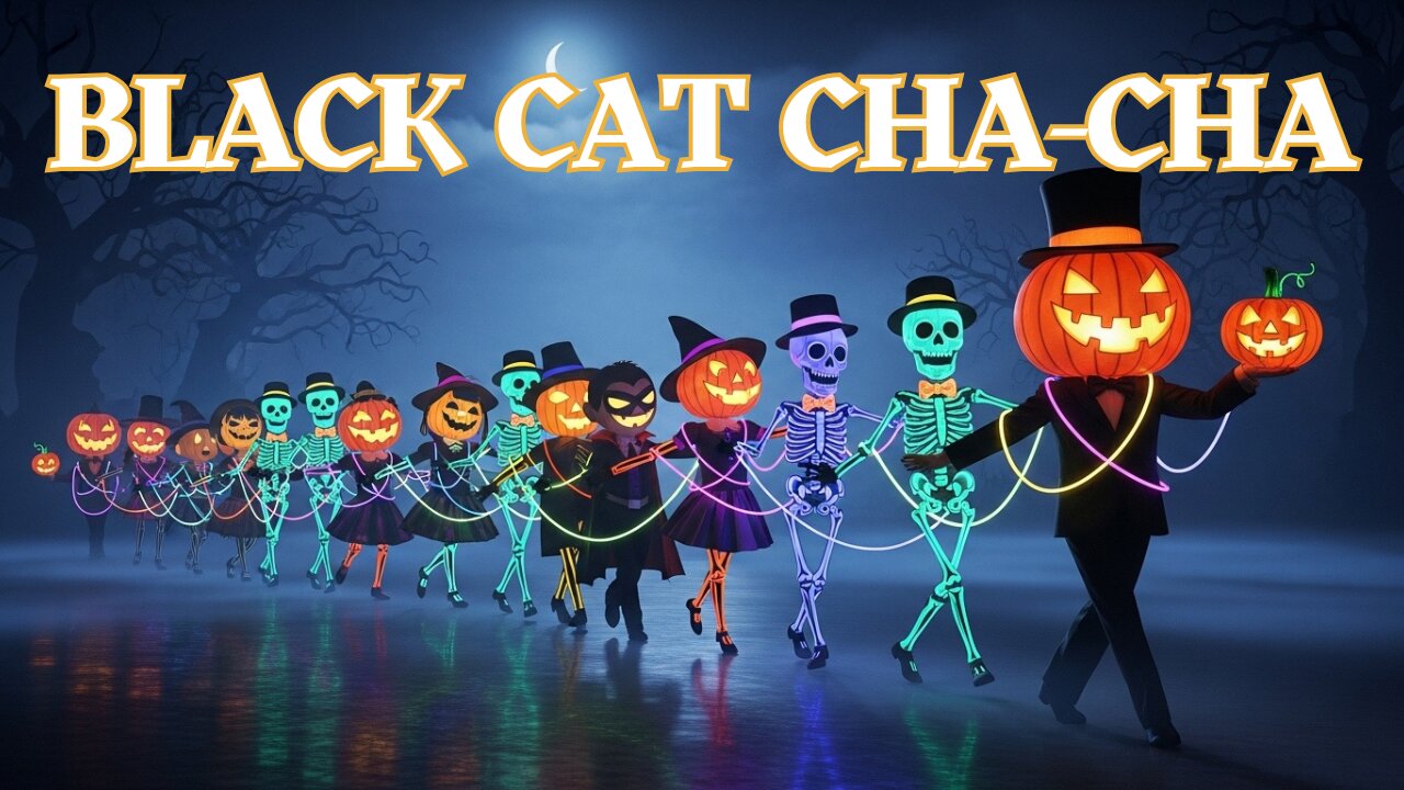Black Cat Cha-Cha | Jazzy Halloween Dance Song for Kids
