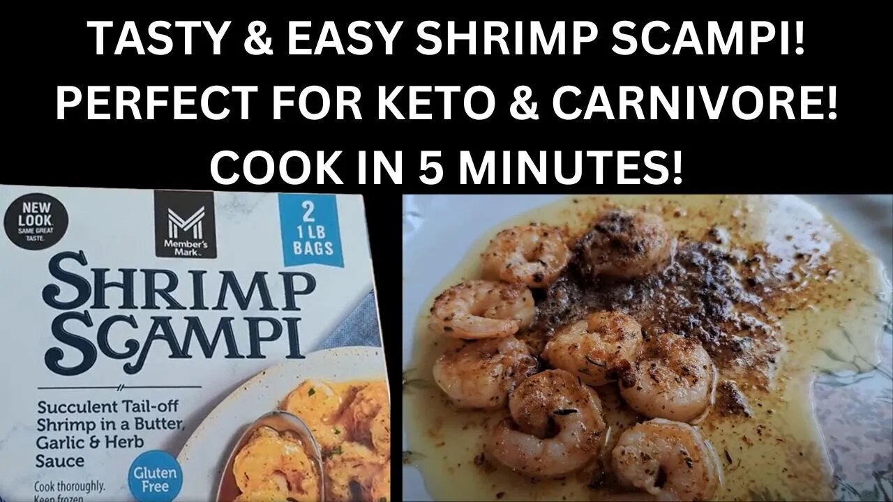 TASTY & EASY SHRIMP SCAMPI! PERFECT FOR KETO & CARNIVORE! COOK IN 5 MINUTES!