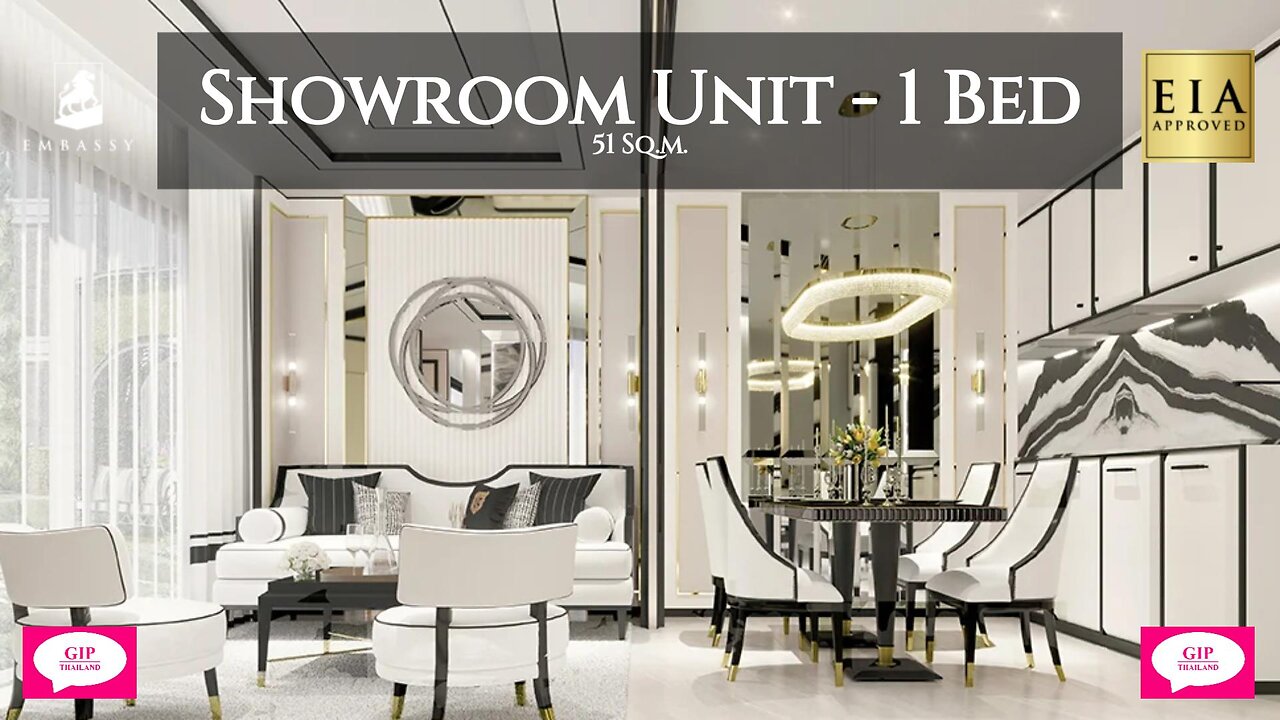 The Embassy, Jomtien, Thailand, Showroom 1 Bedroom (51 Sq.m.) Unit Walkthrough