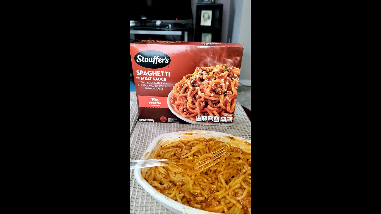 Eating Stouffer's Spaghetti With Meat Sauce, Dbn, MI, 2/11/25