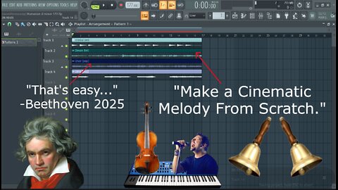 Cinematic Melodies are easy-FL Studio-How to make melodies from scratch w/ STOCK Plugins