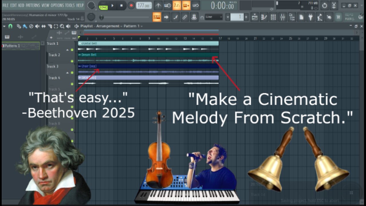 Cinematic Melodies are easy-FL Studio-How to make melodies from scratch w/ STOCK Plugins