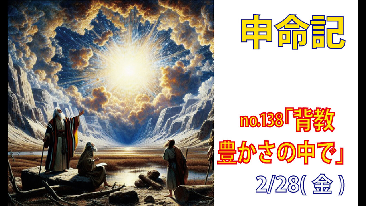 「豊かさの中で」(申32.15-25)みことば福音教会2025.2.28(金)