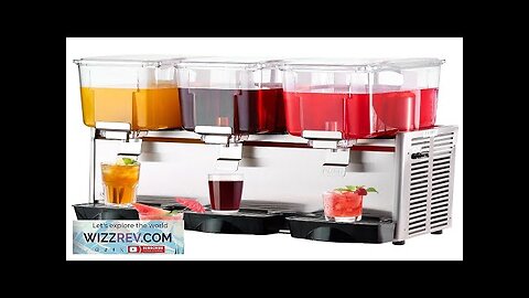 VEVOR Commercial Beverage Dispenser 13.6 Qt 12L 3 Tanks Ice Tea Drink Review