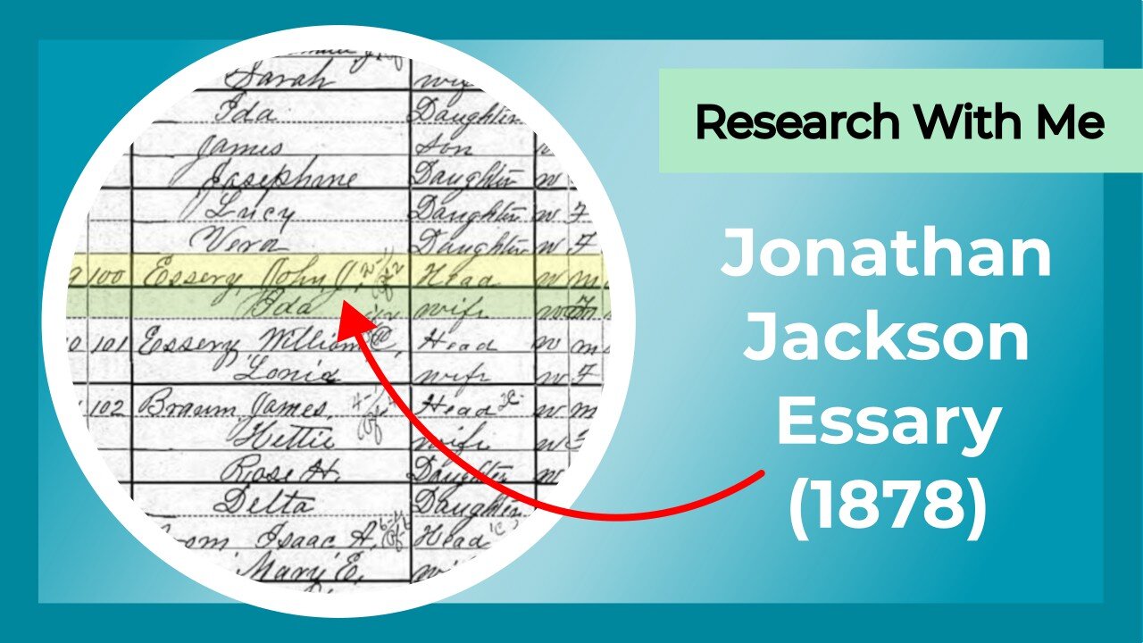 Research with me: Jonathan Jackson Essary (1878)