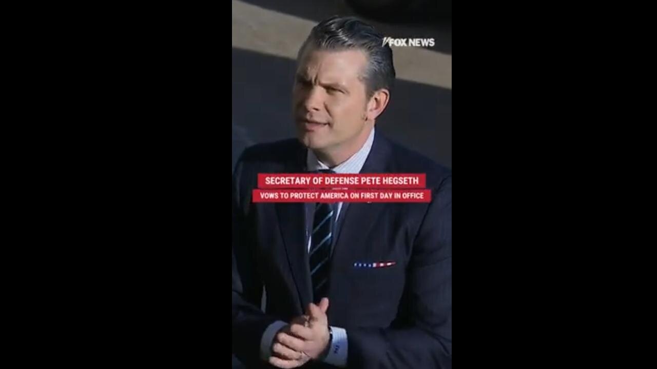 Secretary of Defense Pete Hegseth's First Day On the Job Vows to Protect America