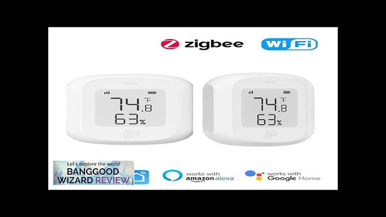 Tuya Smart WiFi Zigbe Temperature Humidity Sensor Indoor Hygrometer Thermometer Detector Review