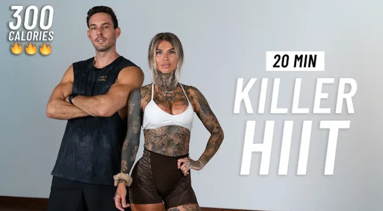 20-minute full-body cardio HIIT workout! No equipment, no repeats