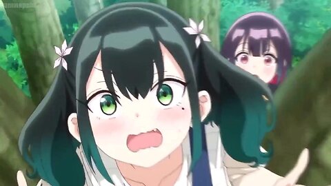 Bad Girl anime with big butt stuck in tree