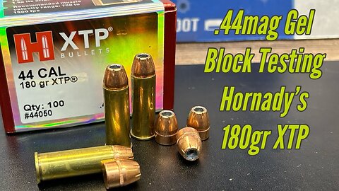 44mag - Hornady 180gr XTP, Ballistic Gel Block Testing with 4 Barrel Lengths. 44 magnum HP