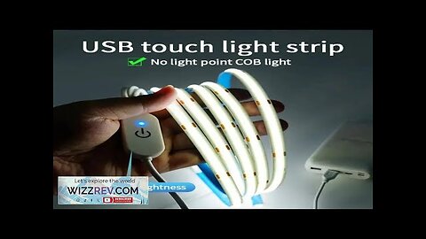 LED COB Light Strip Touch Dimmer Flexible Diode Tape 5V USB Linear Review