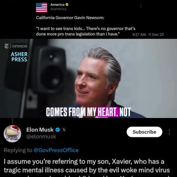 Elon Musk Responds to Newsom's Trans Lovin' Office