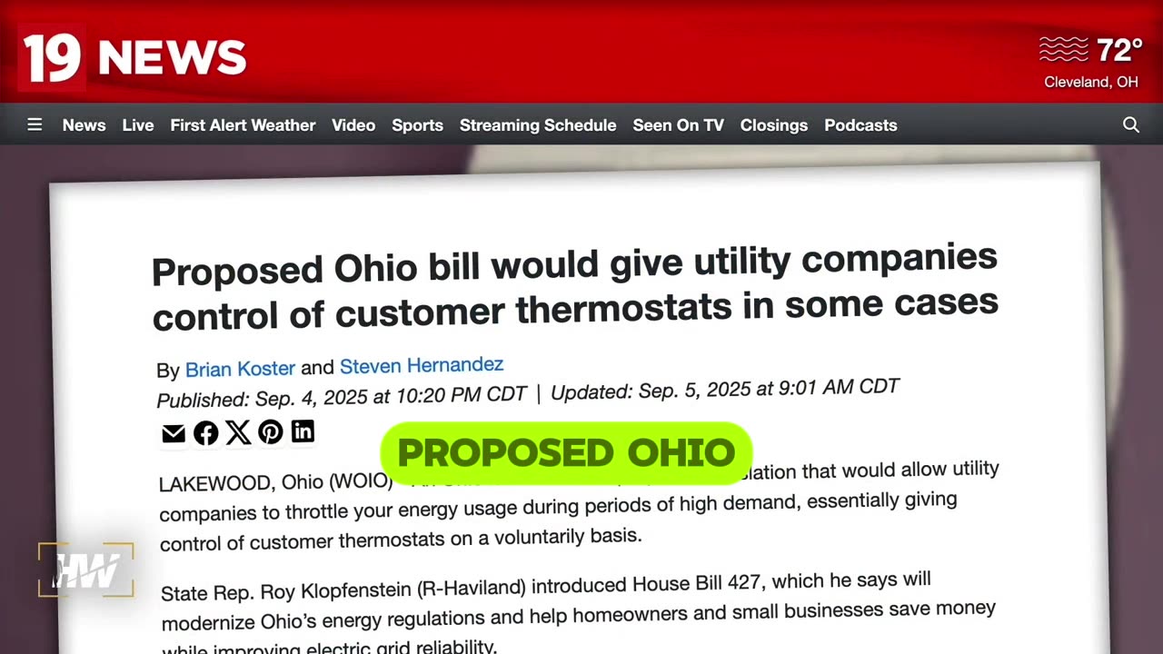 They Want to Control Your Thermostat: The Chilling Ohio Bill You MUST See