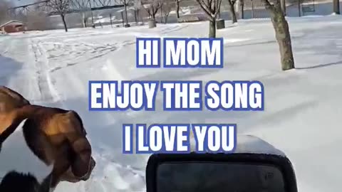 This is a special song for my visually impaired momma I love you mom. #livingwithabeagle #snow