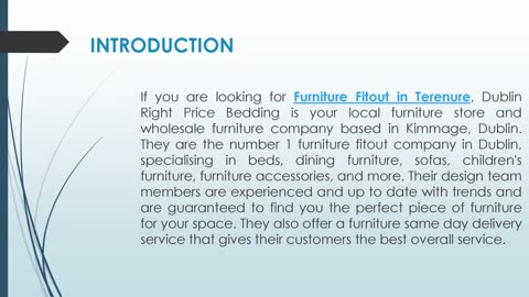 If you are looking for Furniture Fitout in Terenure