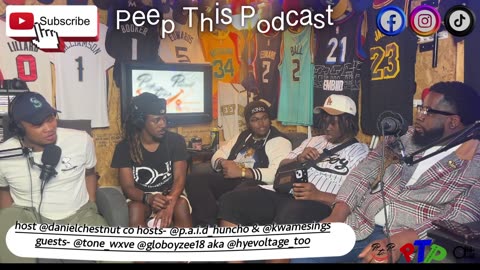 Peep This Podcast Co-Host - Que & Kwame & Guests Tone Wxve - Globoy Zee