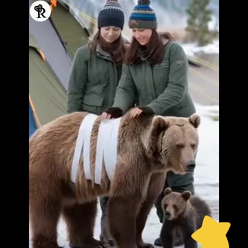 Two Kind Girls Helped A Brown Bear Remove The Ticks From Its Back