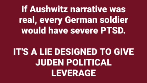 If Aushwitz narrative was real, every German soldier would have severe PTSD