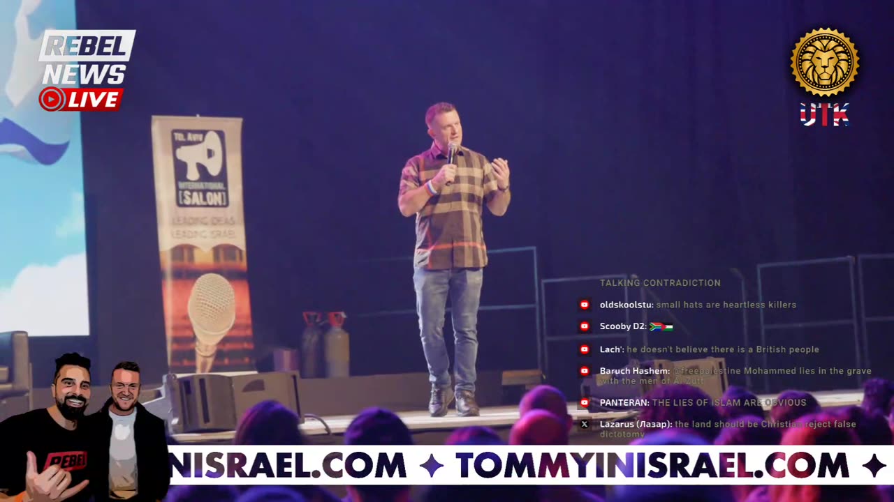 🔴 Tommy Robinson massive LIVE EVENT in Tel Aviv