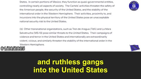 Trump signs executive order designating drug cartels as terrorist organizations