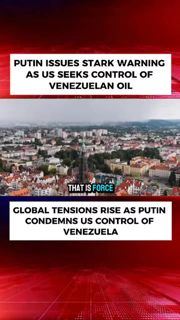 As the US attempts to control Venezuelan oil, Putin issues a stark ⚠️