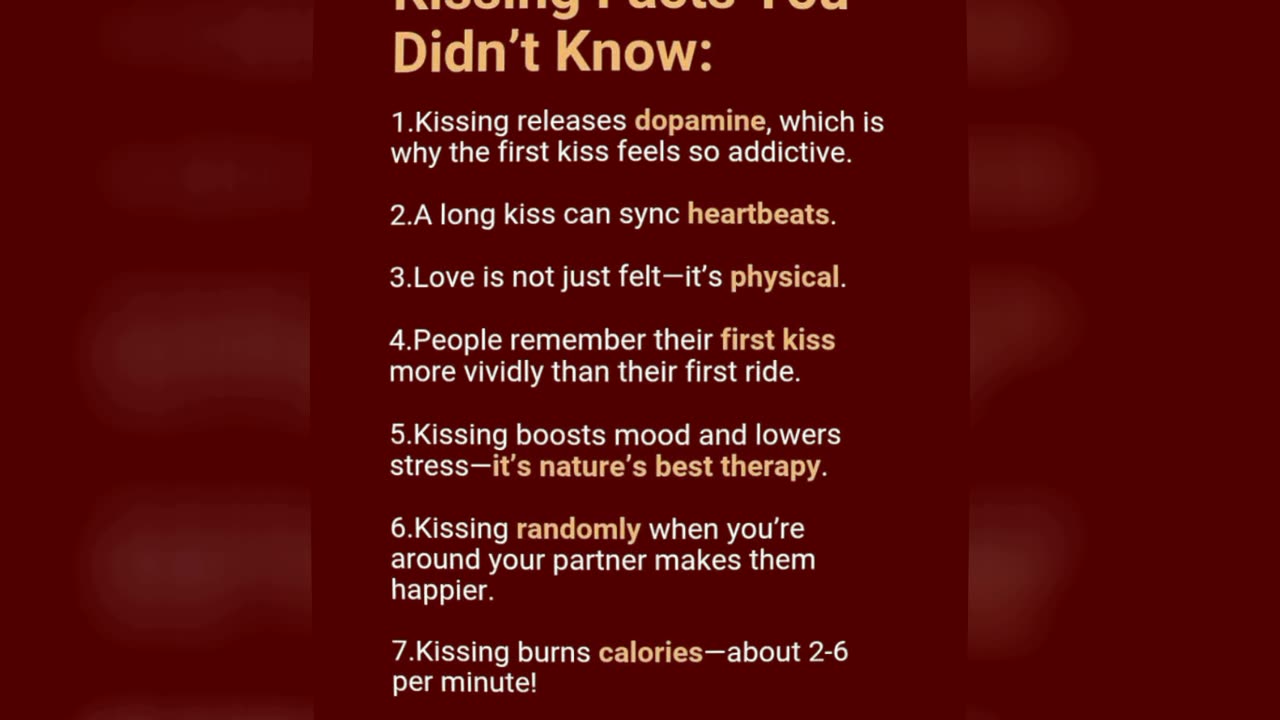 💋 10 Kissing Facts That Will Blow Your Mind! 😱
