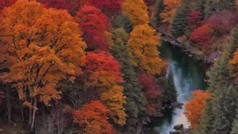 Colourful river