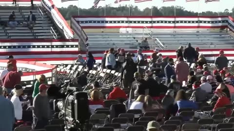 DECEMBER 5 2020 TRUMP RALLY IN VALDOSTA GA OVERFLOW CROWD CAM PART 1