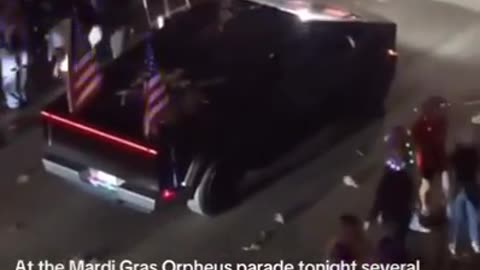 Liberal crowds booed Tesla Cybertrucks as they rolled through the Mardi Gras Parade route