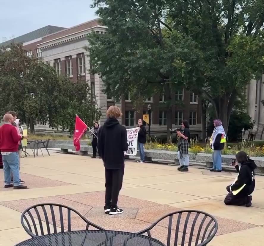 Leftist students at the University of Minnesota held a protest denouncing Charlie Kirk