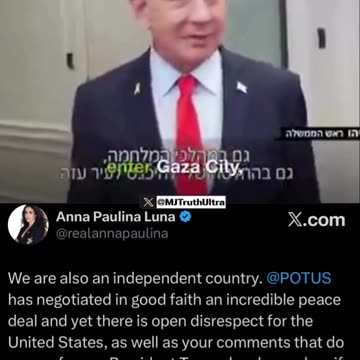 Netanyahu on Annexing the West Bank against Trump Wishes - We’re an independent Nation