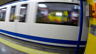 Train surfing Madrid Metro Spain