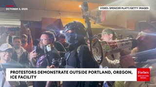 RAW VIDEO: Protestors Face Off With Federal Agents Outside Portland, Oregon, ICE Facility