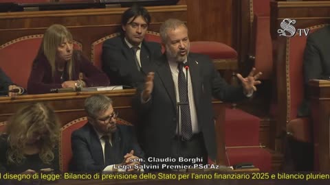 Claudio Borghi Aquilini Intervento su legge di bilancio 27-12-2024
