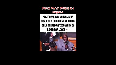 Pastor Marvin Winans is a disgrace