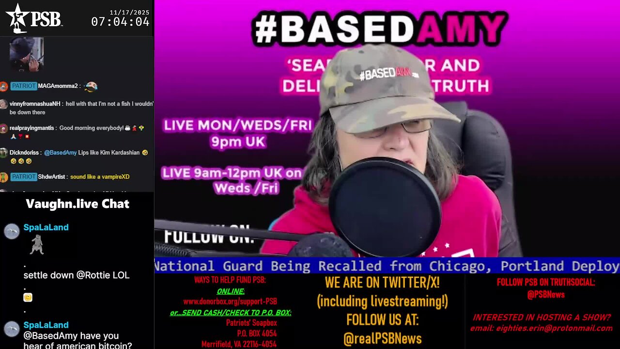 2025-11-17 07:00 EST - Patriots Soapbox AM: with MykelJaye