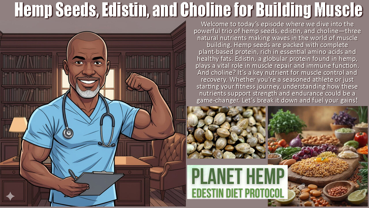 Hemp Seeds, Edistin, and Choline for Building Muscle