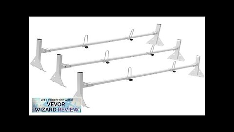 VEVOR Van Ladder Rack 56.3-61.4" Adjustable Rain Gutter Van Roof Racks Alloy Review