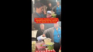 Toxic City Worker Dumps BLEACH on Street Vendor's Food