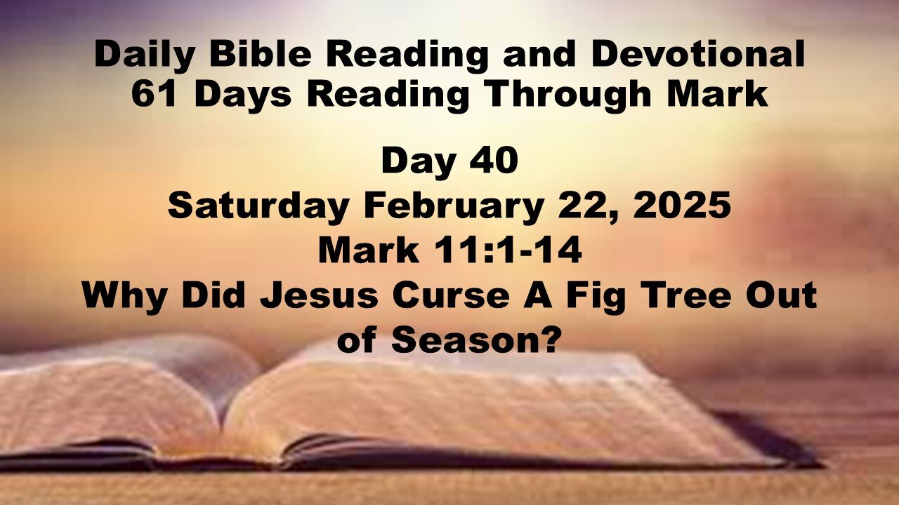 Daily Bible Reading and Devotional: 61 Days reading through Mark 02-22-2023