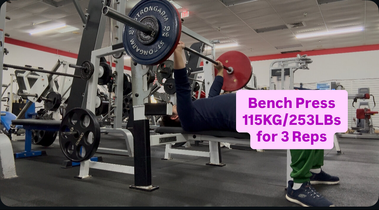 Bench Press Triple 115KG/253LBs