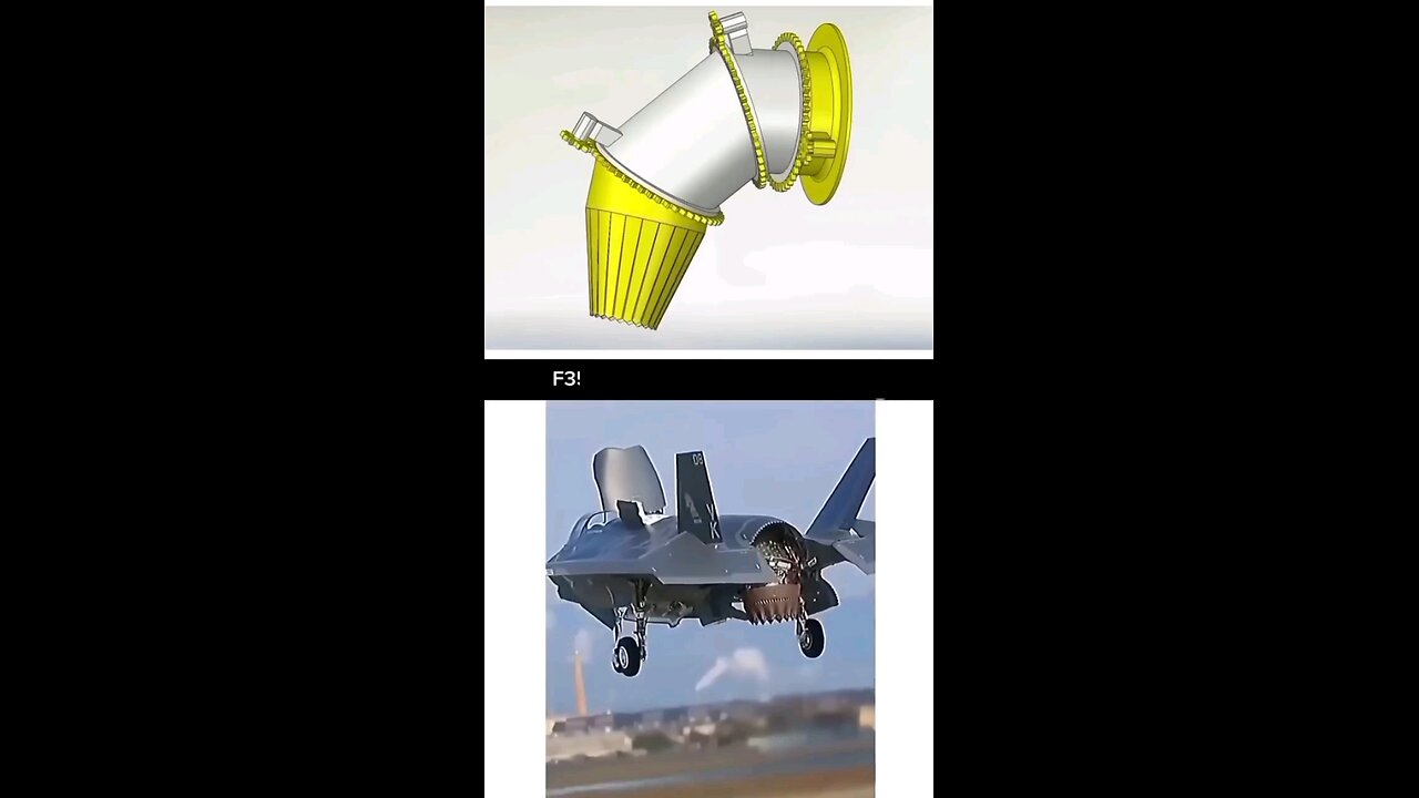 F35B landing, jet Nozle