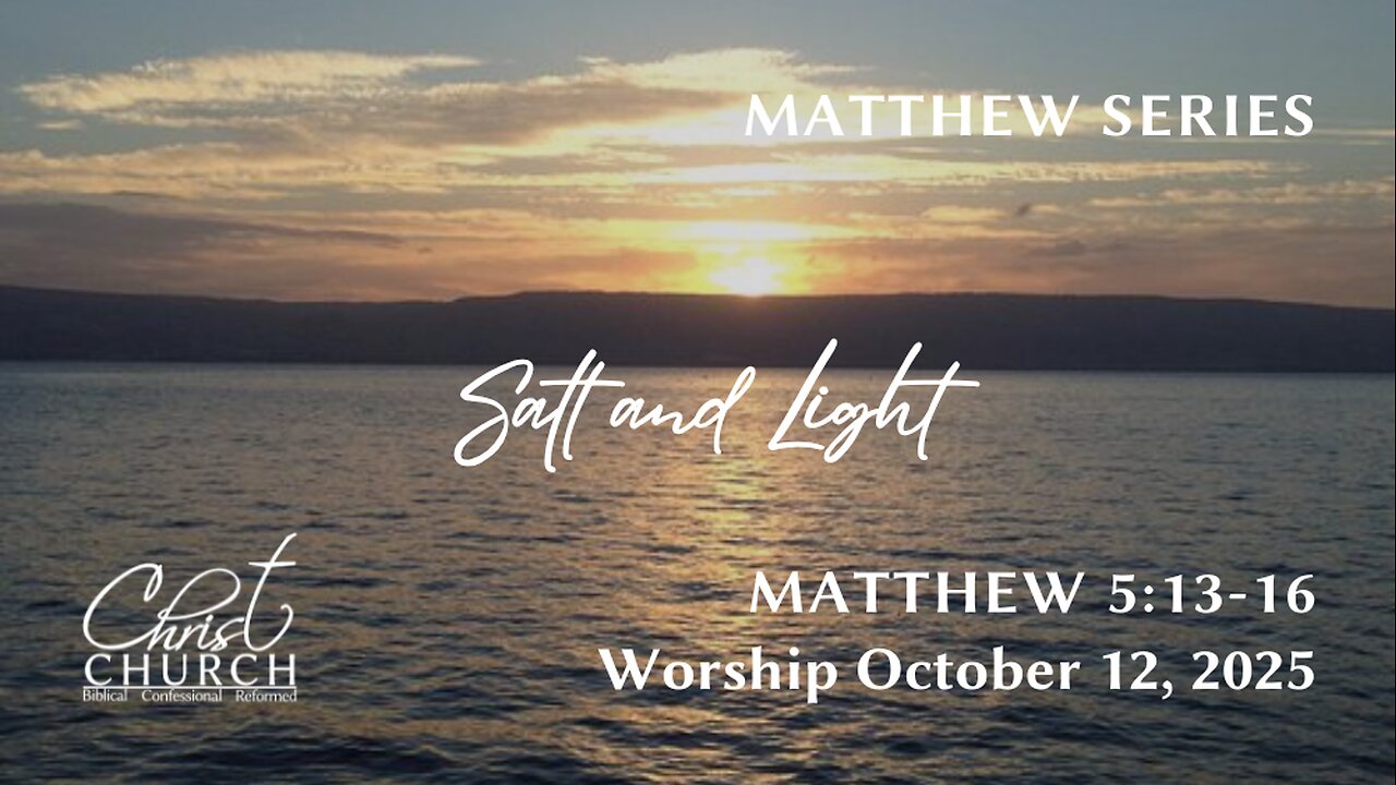 Salt and Light | Matthew 5:13-16 | Rev. John Canales